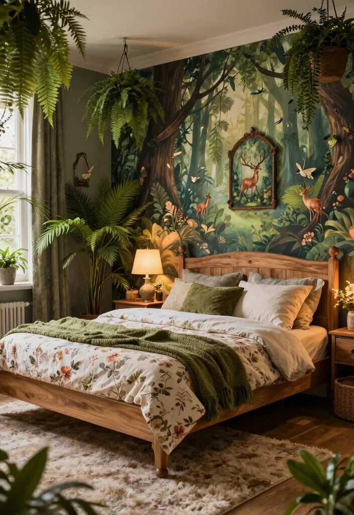 17 Fairytale Bedroom Ideas for Adults: Dreamy Magical Style - 2. Enchanted Woodland Themes 1
