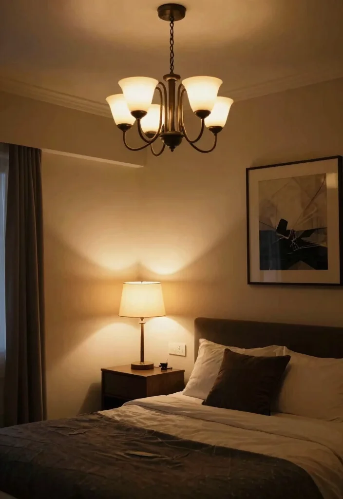 17 Room Ideas for Men's Bedroom Aesthetic: Modern Masculine - 13. Layered Lighting Techniques 1