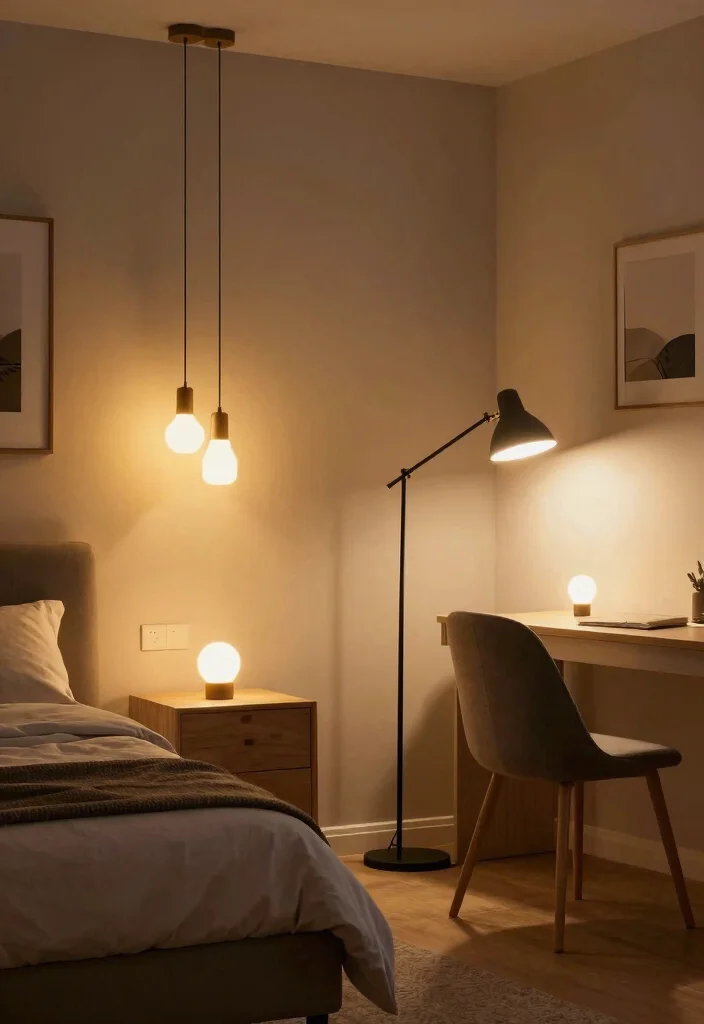 17 Room Ideas for Men's Bedroom Aesthetic: Modern Masculine - 7. Smart Lighting Solutions 1