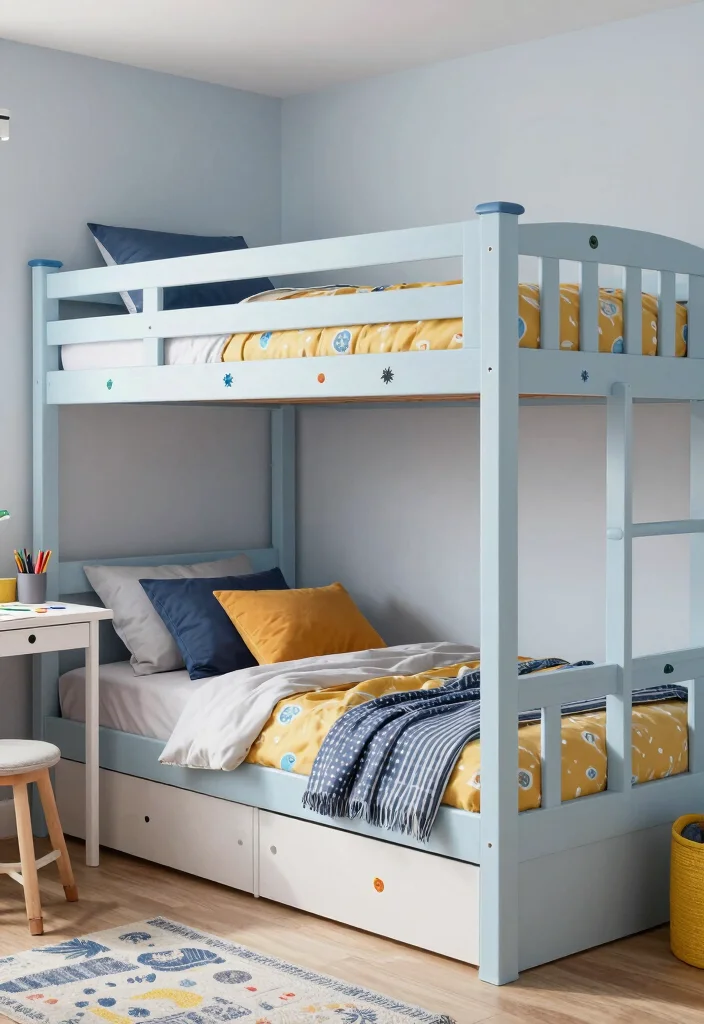 18 Boys Bedroom Ideas With Bunk Beds: Fun and Practical - 14. DIY Delight: Customizable Bunk Beds 1