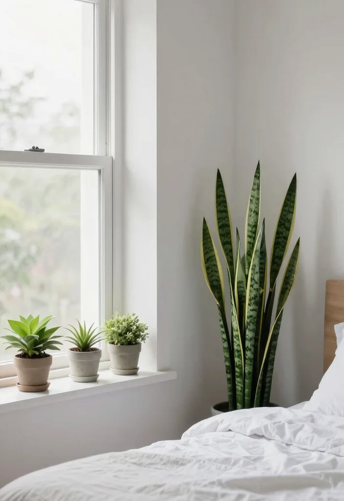 18 Minimal Bedroom Design Ideas for a Clean, Calm Aesthetic - 13. Add Simple Greenery 1