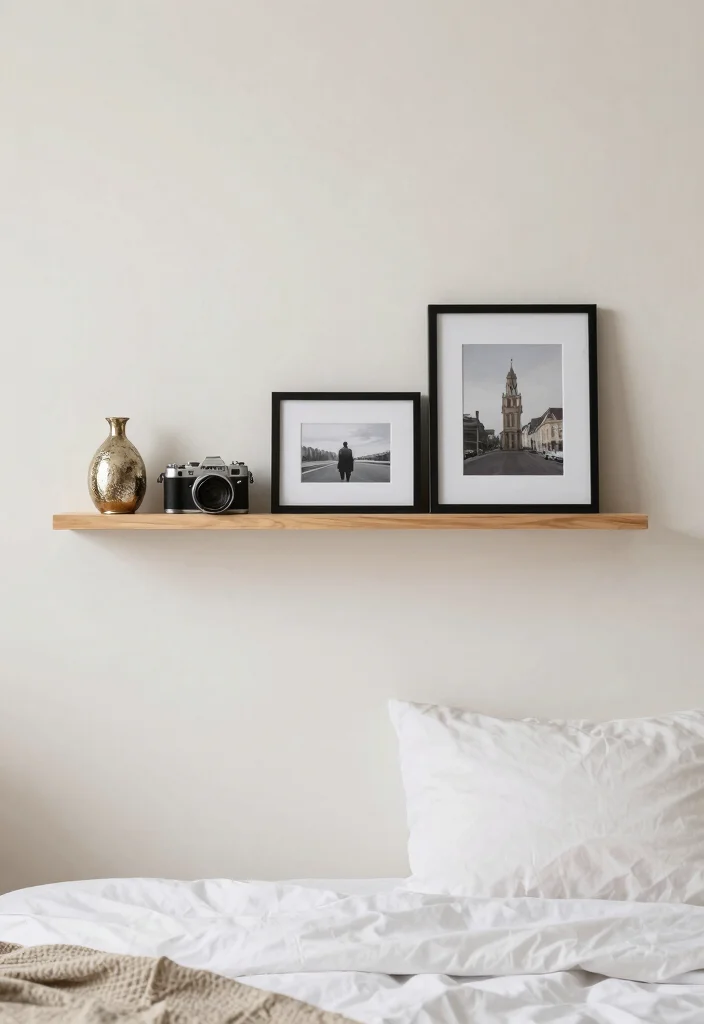18 Minimal Bedroom Design Ideas for a Clean, Calm Aesthetic - 17. Personalize with Meaningful Decor 1