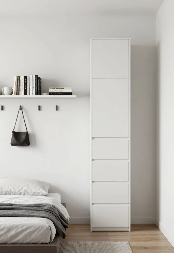 18 Minimal Bedroom Design Ideas for a Clean, Calm Aesthetic - 8. Utilize Vertical Space 1
