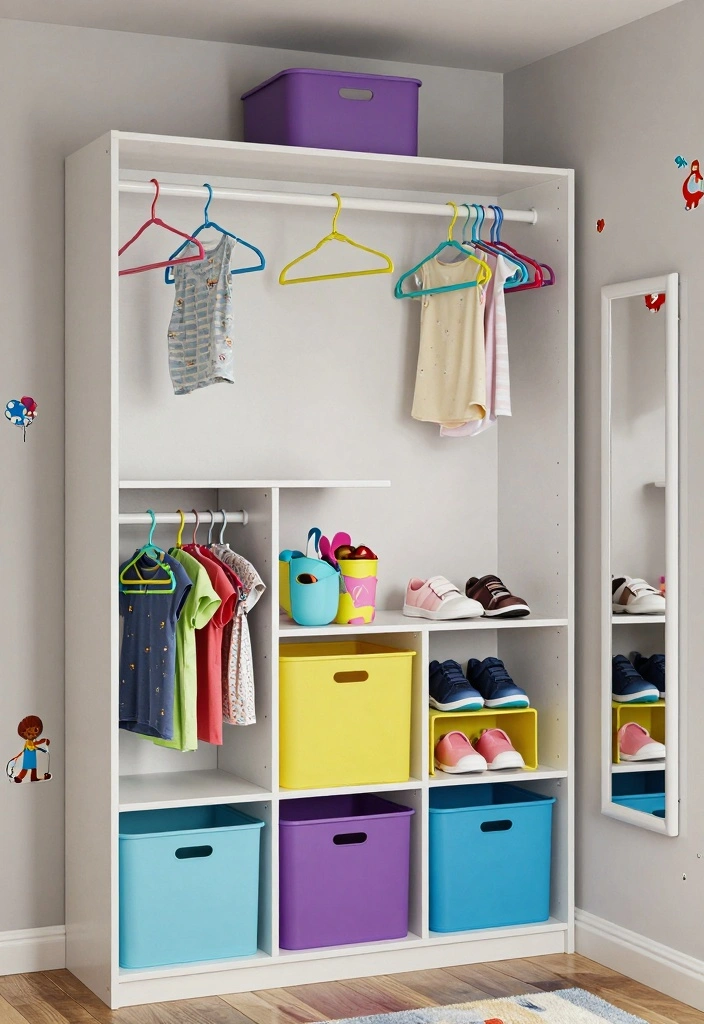 18 Three Kids Bedroom Ideas: Fun Functional Layouts - 12. Shared Closet Solutions 1