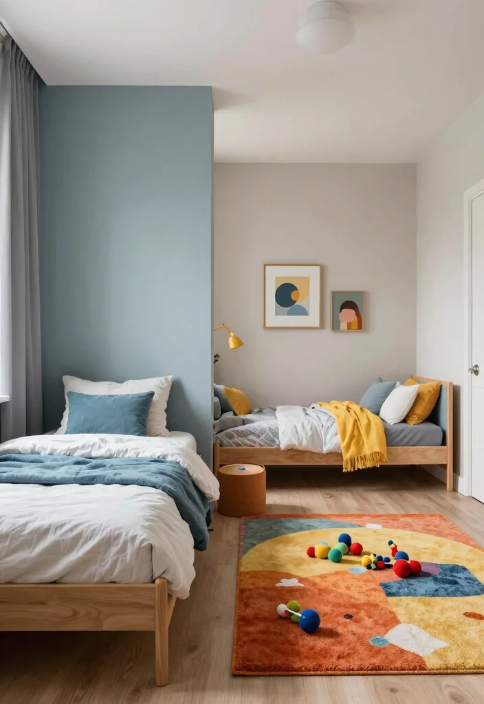 18 Three Kids Bedroom Ideas: Fun Functional Layouts - 15. Balance of Play and Rest 1