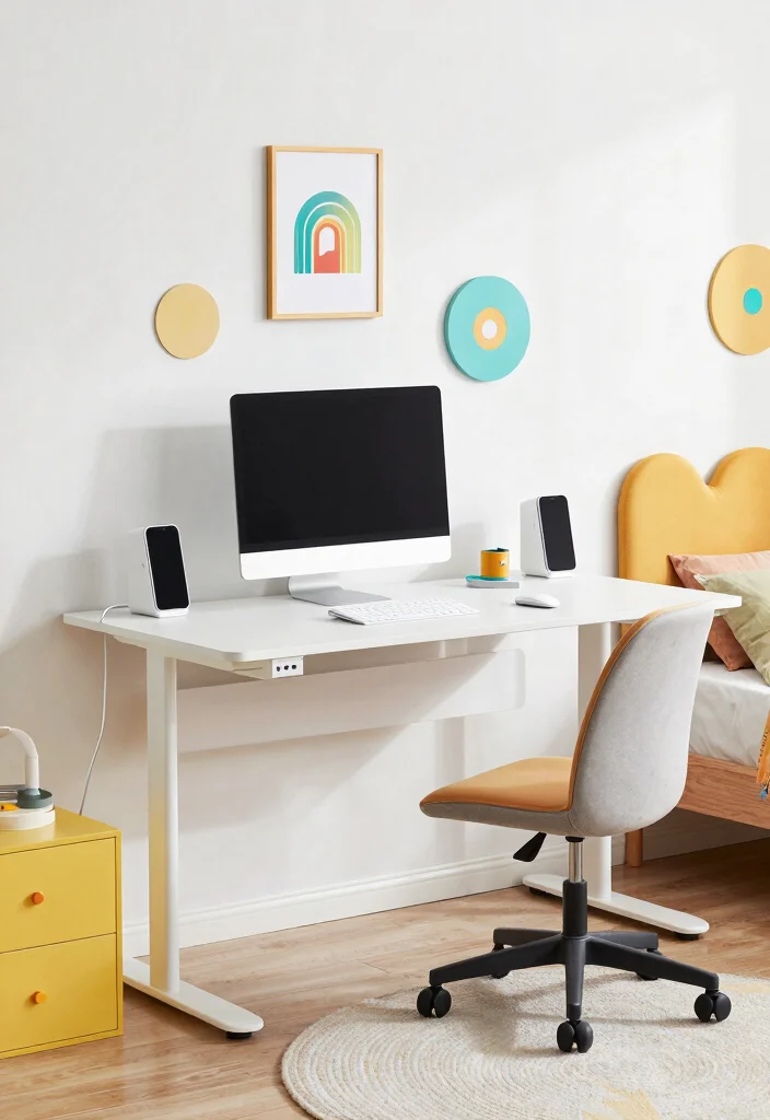 18 Three Kids Bedroom Ideas: Fun Functional Layouts - 16. Tech-Friendly Spaces 1