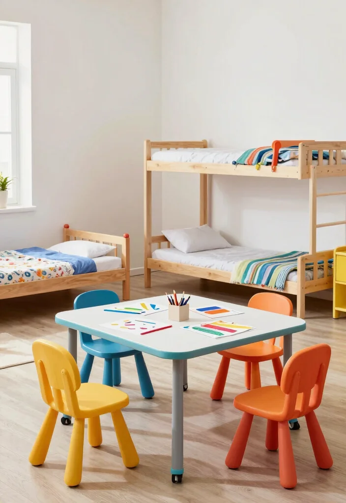 18 Three Kids Bedroom Ideas: Fun Functional Layouts - 17. Emphasizing Flexibility 1