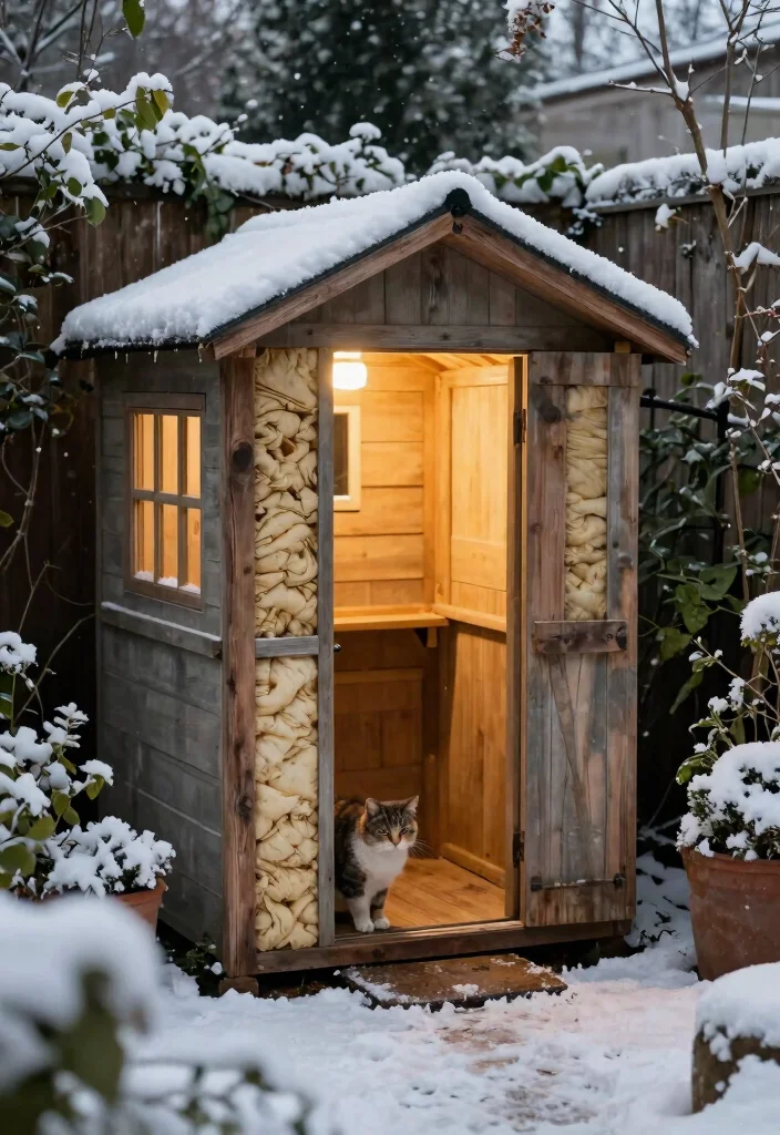 10 Outdoor Cat House Ideas That Stay Warm in Winter Cold - 7. Garden Shed Cat House 1