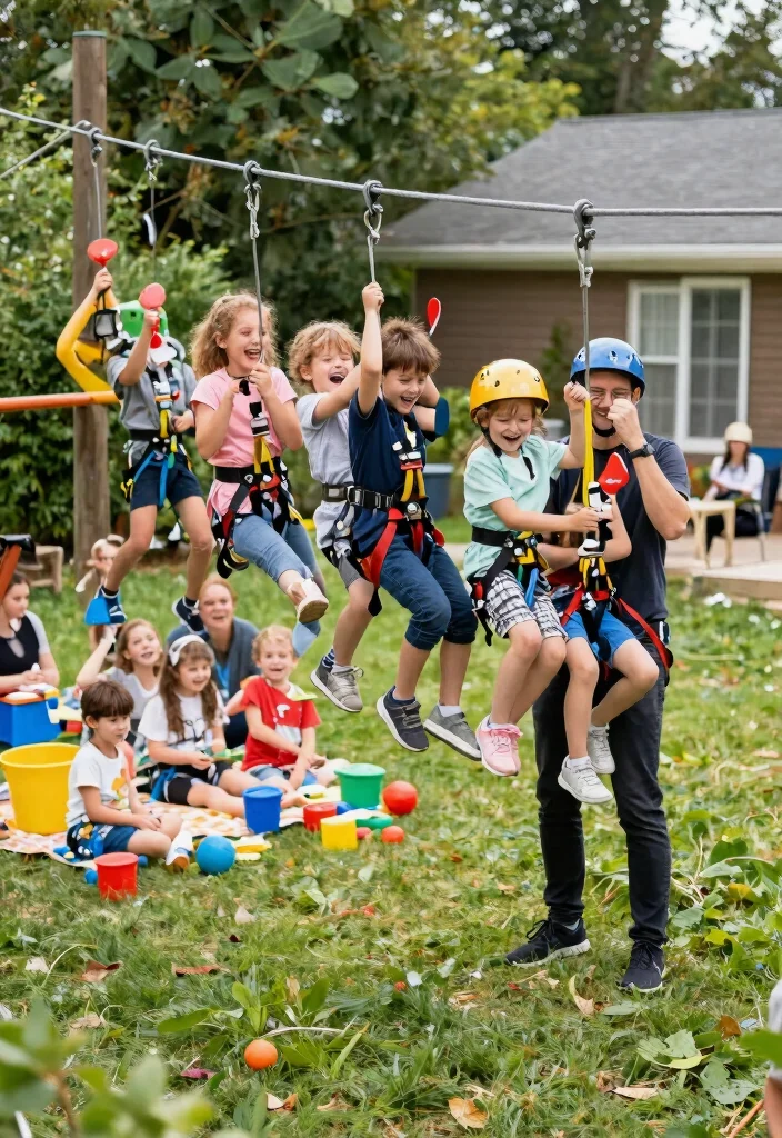 12 Backyard Zip Line Ideas That Keep Kids Safe and Neighbors Happy - 11. Encourage Supervised Play 1