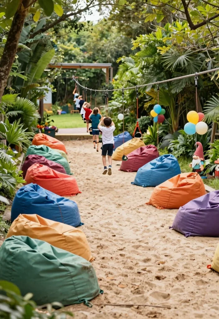 12 Backyard Zip Line Ideas That Keep Kids Safe and Neighbors Happy - 4. Incorporate Soft Landing Zones 1