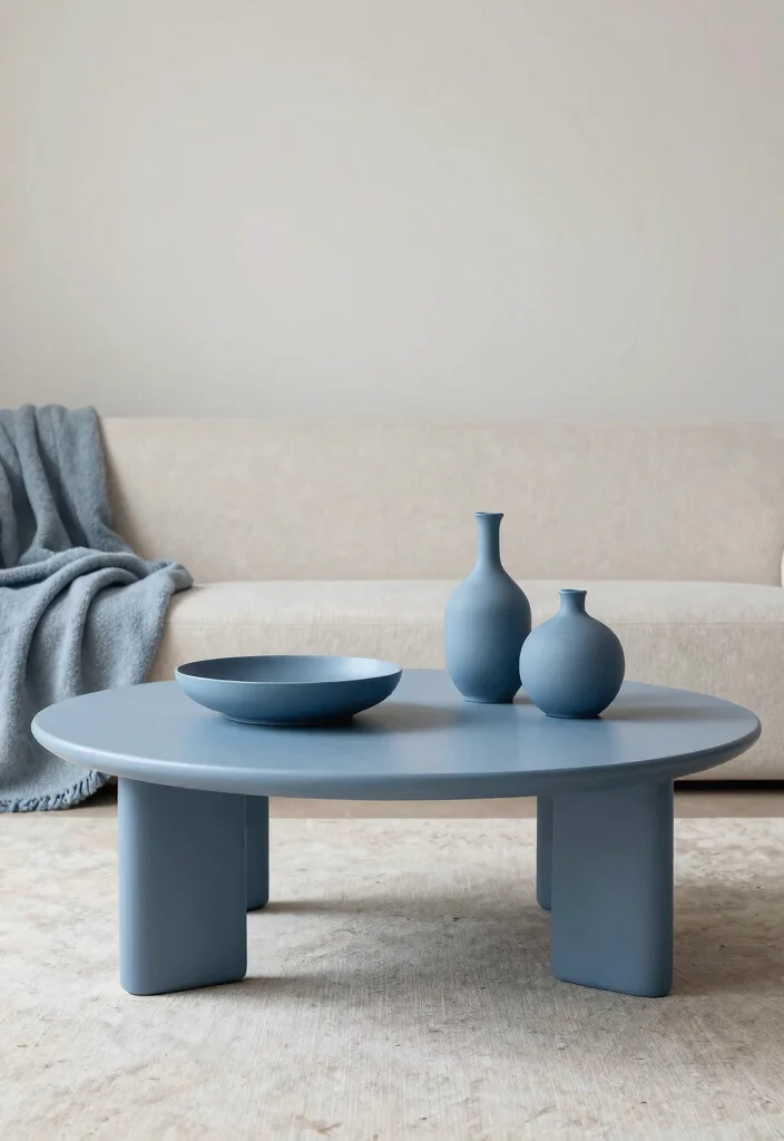 12 Farmhouse Coffee Table Decor Ideas That Don't Look Cluttered - 12. Monochromatic Decor 1