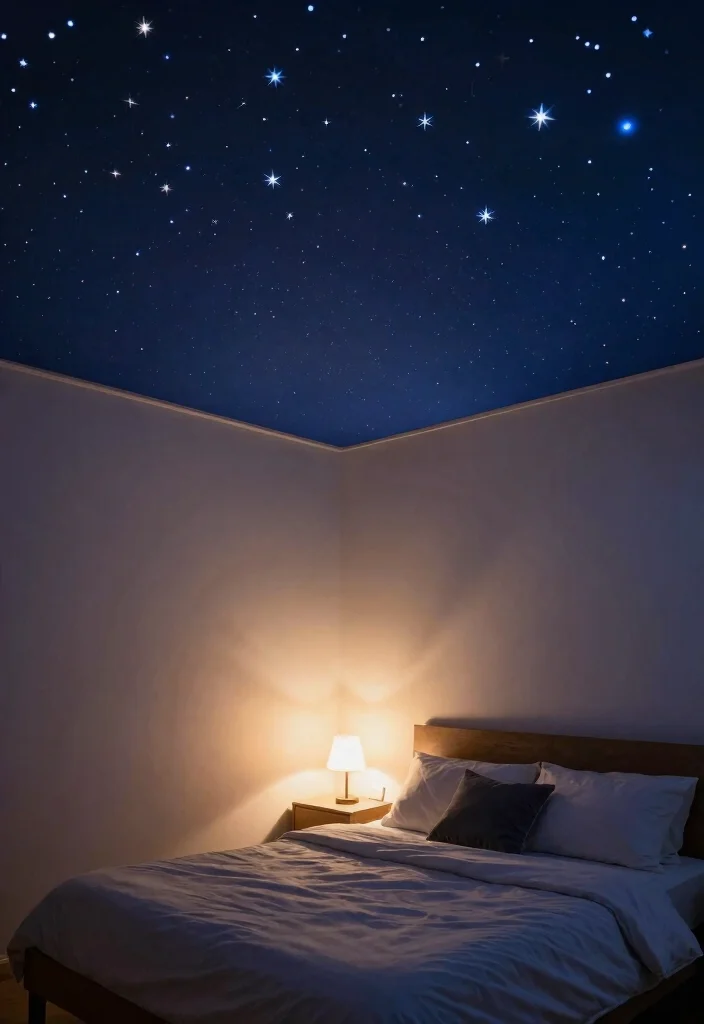 12 Fiber Optic Ceiling Ideas That Don't Need Electrician Fees - 1. Starfield Ceiling in the Bedroom 1