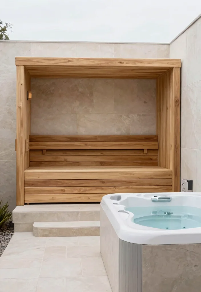 12 Outdoor Sauna and Hot Tub Ideas for Small Backyards - 12. Minimalist Outdoor Spa 1