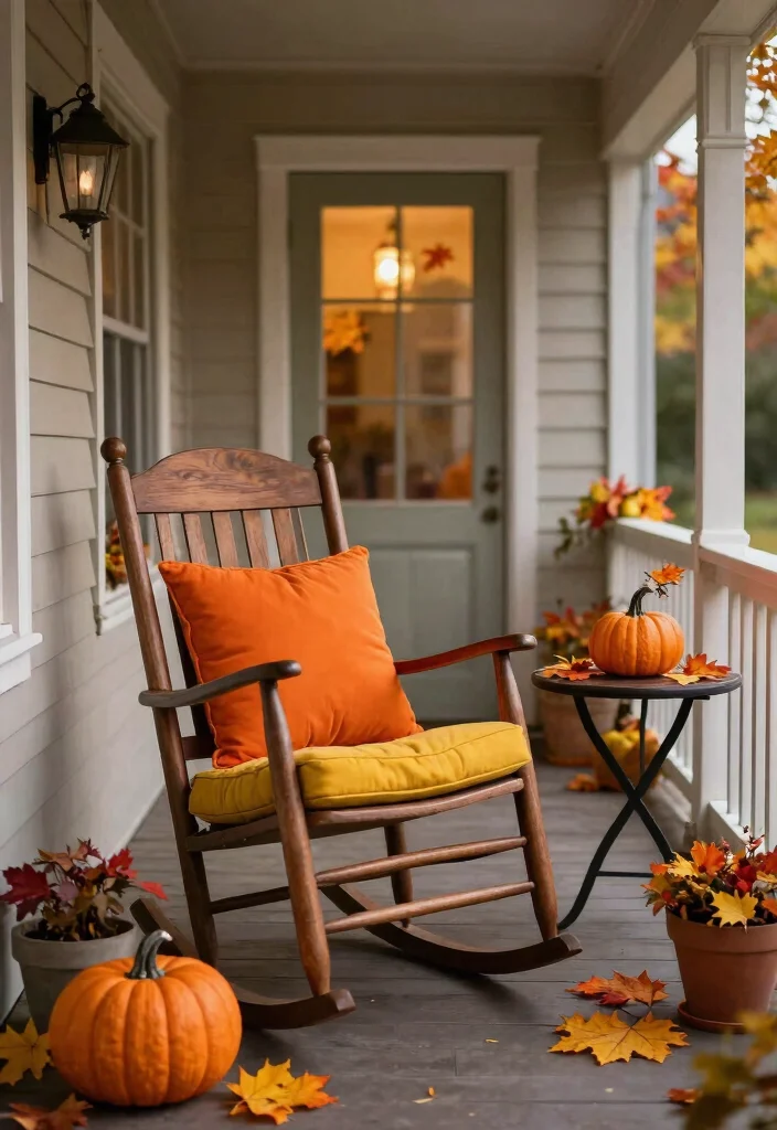 12 Rocking Chair Porch Ideas That Fit Narrow or Shallow Porches - 11. Seasonal Decor for a Fresh Look 1