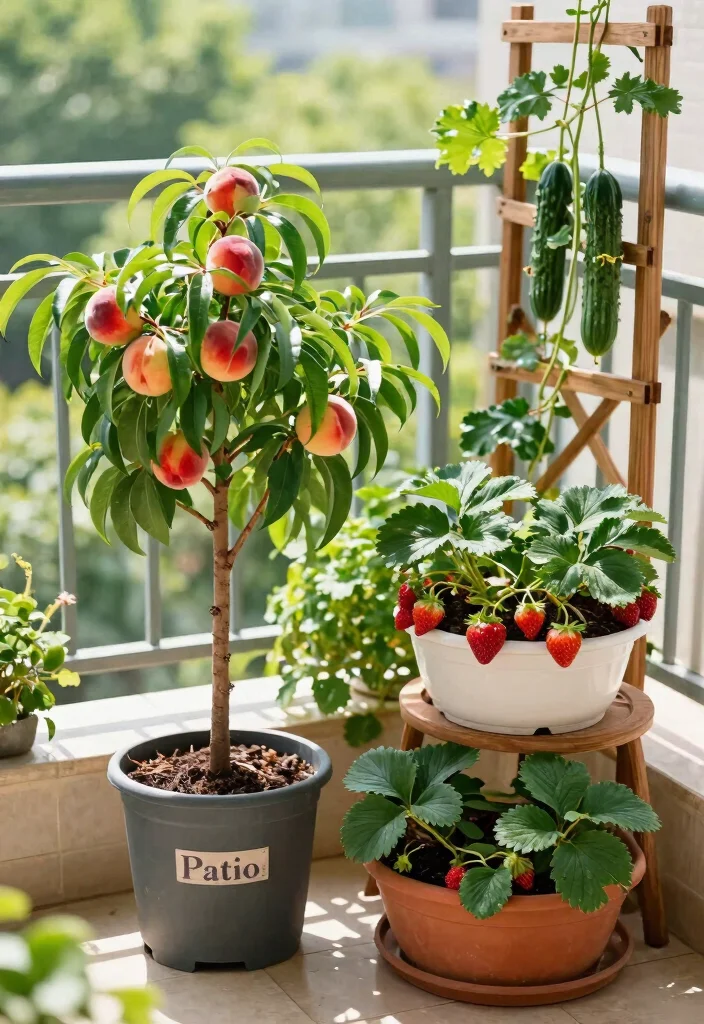 12 Tiny Balcony Garden Concepts That Grow More Than Herbs - 4. Compact Fruit Garden 1