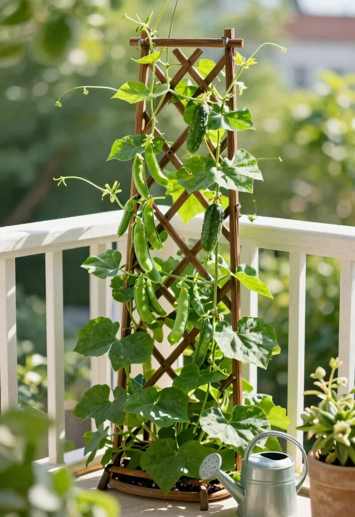 12 Tiny Balcony Garden Concepts That Grow More Than Herbs - 6. Vertical Trellis System 1