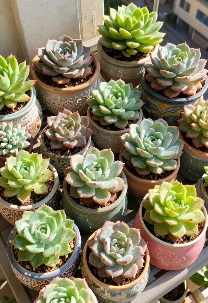 12 Tiny Balcony Garden Concepts That Grow More Than Herbs - 7. Succulent Display 1