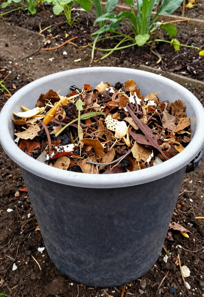 14 Bucket Gardening 5 Gallon Ideas That Drain Well and Grow Big Plants - 11. Composting Bucket 1