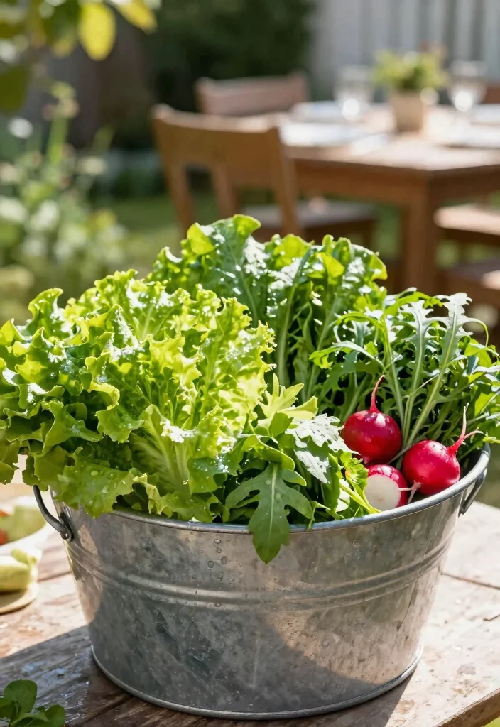 14 Bucket Gardening 5 Gallon Ideas That Drain Well and Grow Big Plants - 3. Salad Garden 1