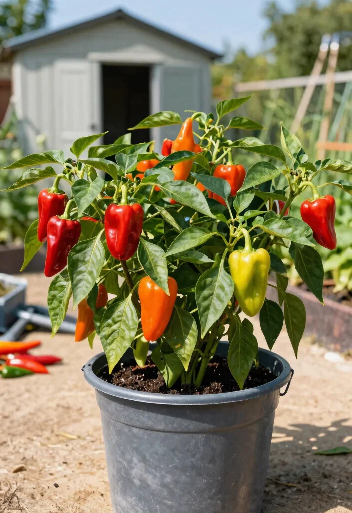 14 Bucket Gardening 5 Gallon Ideas That Drain Well and Grow Big Plants - 5. Container Gardening for Peppers 1