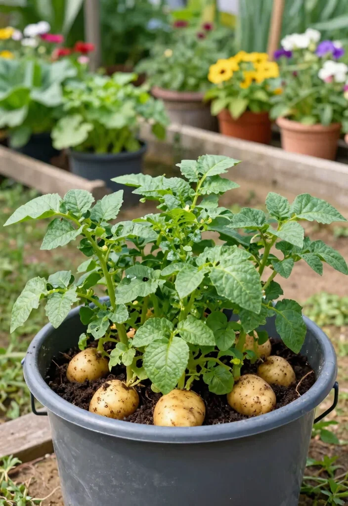 14 Bucket Gardening 5 Gallon Ideas That Drain Well and Grow Big Plants - 6. Potato Planters 1