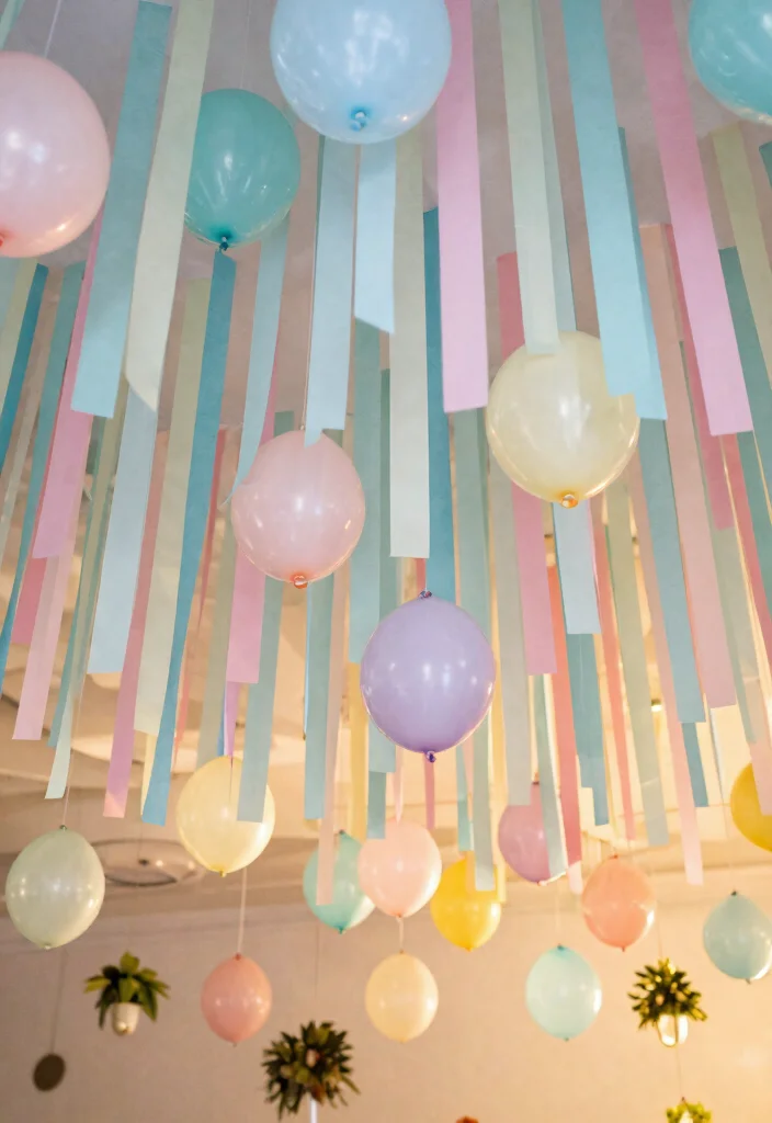 14 Eco-Friendly Streamers Decorations Ceiling Ideas for Sustainable Parties - 6. Biodegradable Balloon Streamers 1