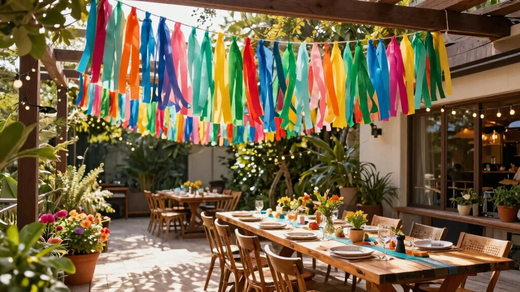 14 Eco-Friendly Streamers Decorations Ceiling Ideas for Sustainable Parties