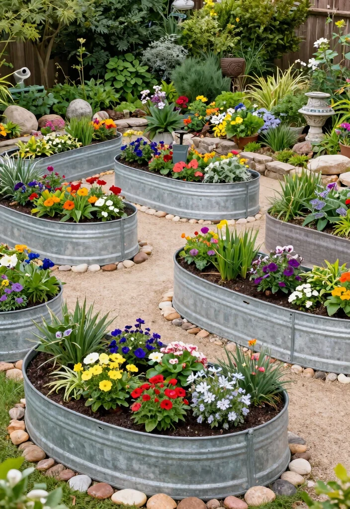 14 Galvanized Raised Garden Beds for Small Yards and Tight Budgets - 10. Galvanized Beds as Decorative Features 1