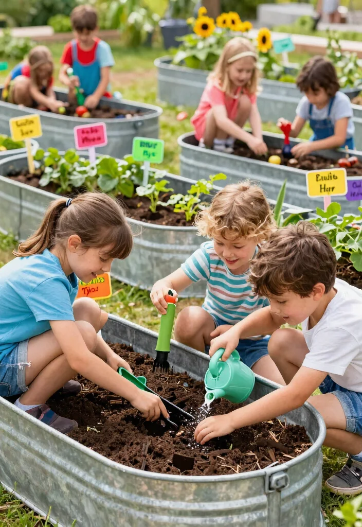 14 Galvanized Raised Garden Beds for Small Yards and Tight Budgets - 14. Educational Gardening with Galvanized Beds 1