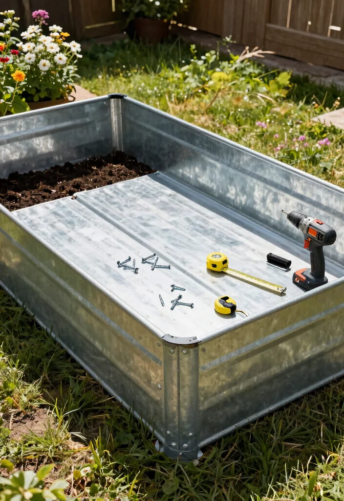 14 Galvanized Raised Garden Beds for Small Yards and Tight Budgets - 3. Simple DIY Galvanized Beds 1