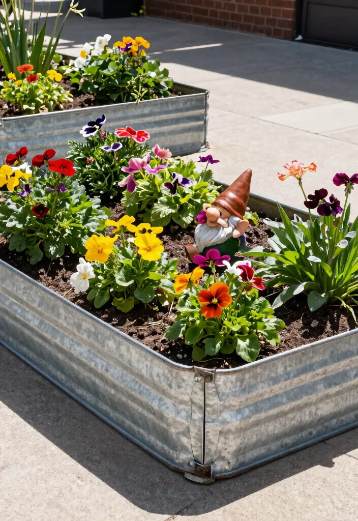 14 Galvanized Raised Garden Beds for Small Yards and Tight Budgets - 7. DIY Galvanized Garden Edge Borders 1