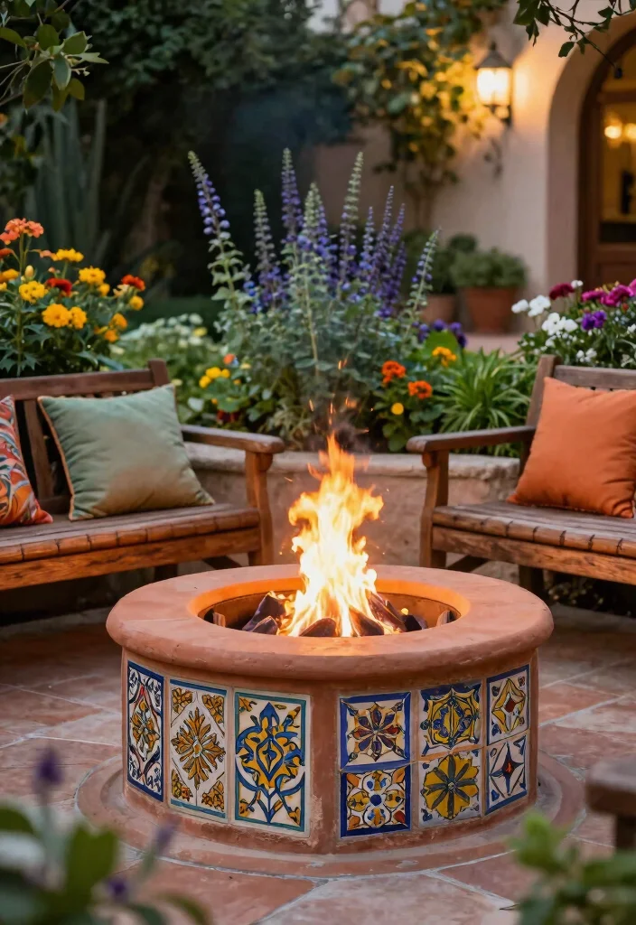14 Gas Fire Pit Ideas That Start Fast Without Lighter Fluid - 5. Mediterranean Influence 1