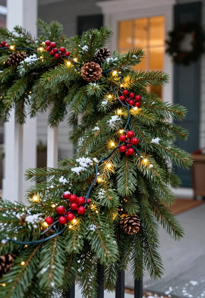 14 Outdoor Christmas Garlands That Survive Rain and Snow - 1. Classic Evergreen Garland 1