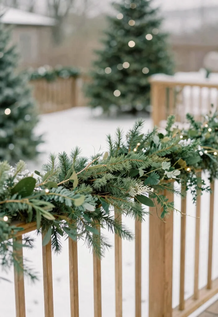 14 Outdoor Christmas Garlands That Survive Rain and Snow - 10. Minimalist Greenery Garlands 1