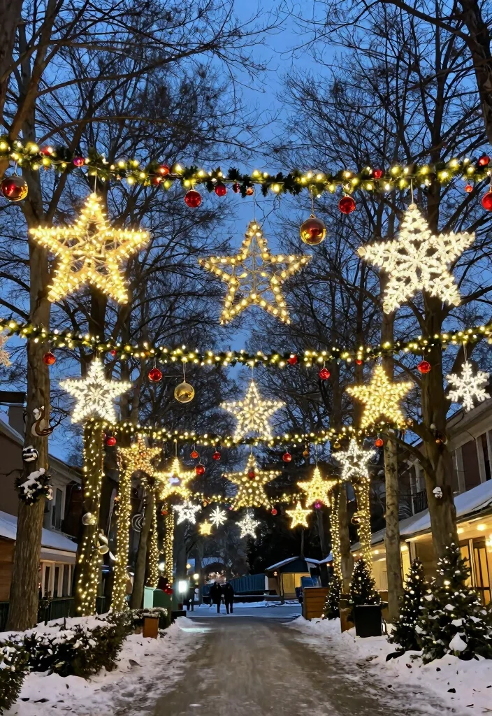 14 Outdoor Christmas Garlands That Survive Rain and Snow - 11. Unique Shape Garlands 1