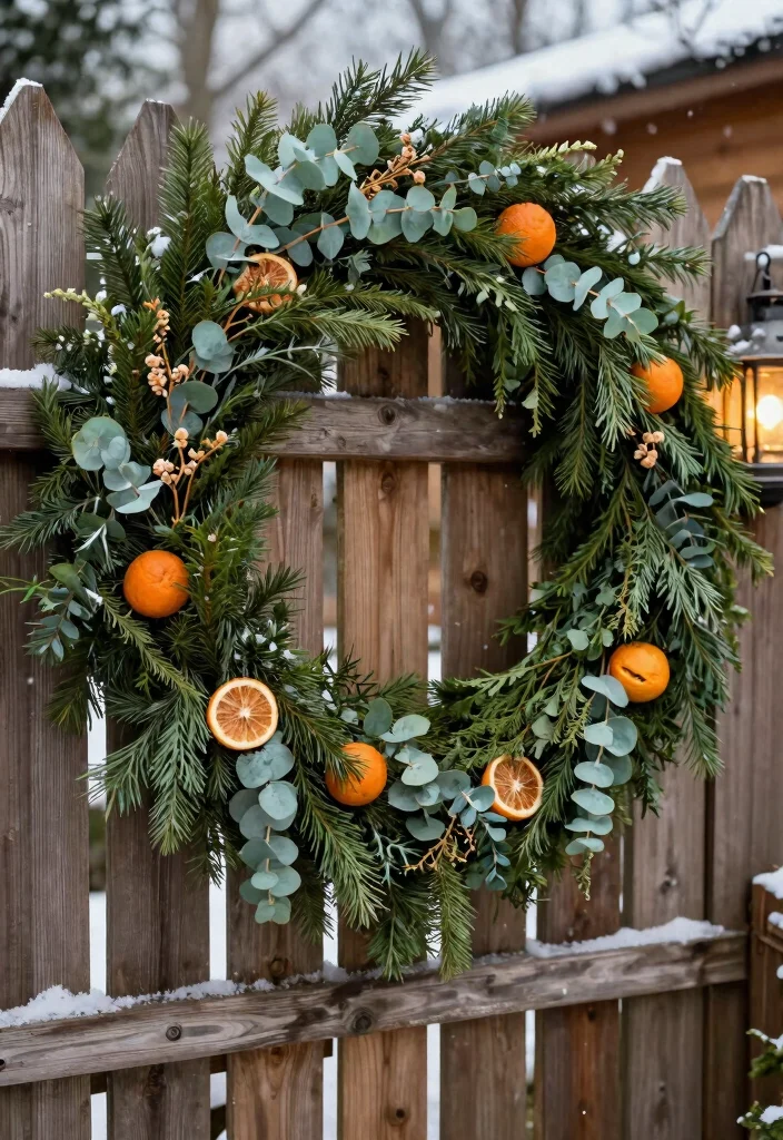 14 Outdoor Christmas Garlands That Survive Rain and Snow - 6. Garland with Natural Elements 1