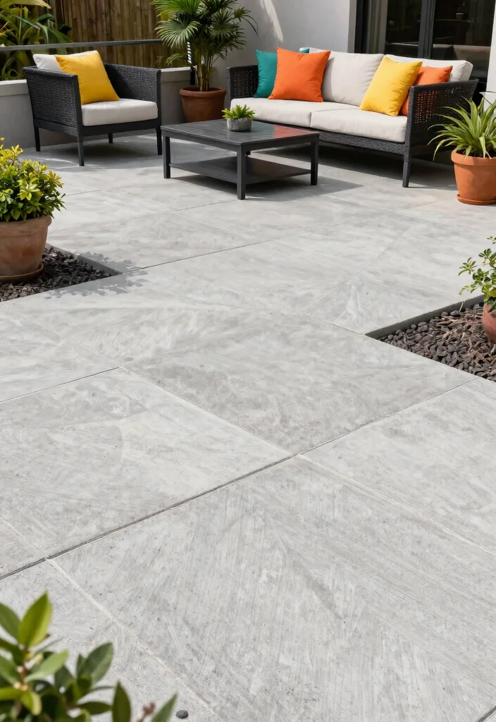 14 Outdoor Porch Tile Ideas That Handle Rain and Stay Slip-Free - 10. Concrete Pavers 1