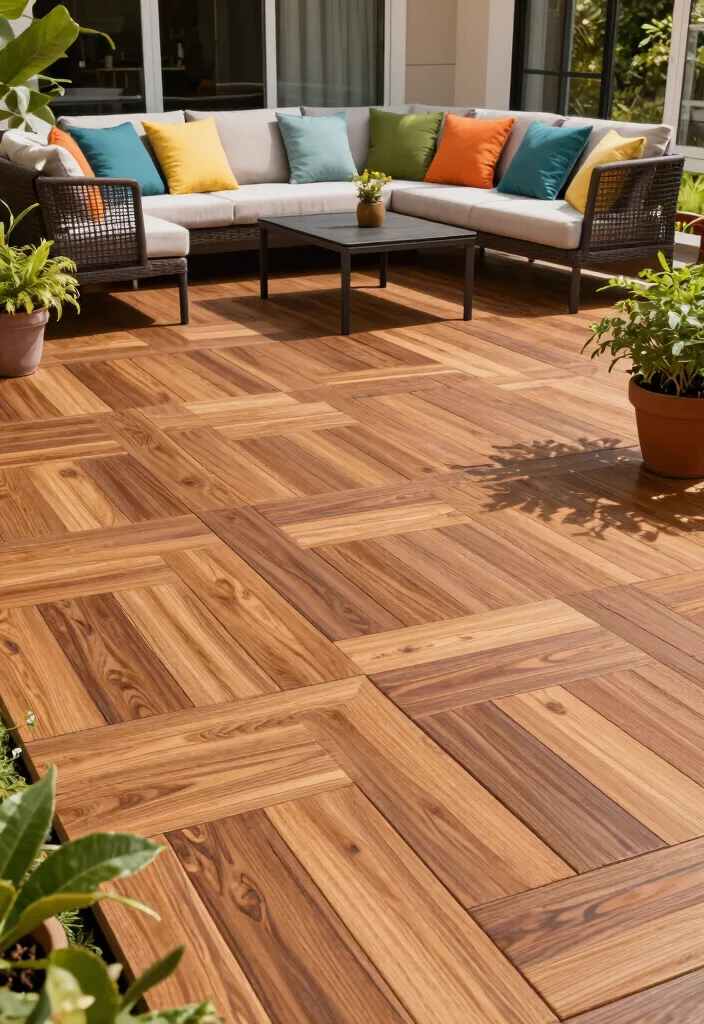 14 Outdoor Porch Tile Ideas That Handle Rain and Stay Slip-Free - 12. Interlocking Deck Tiles 1