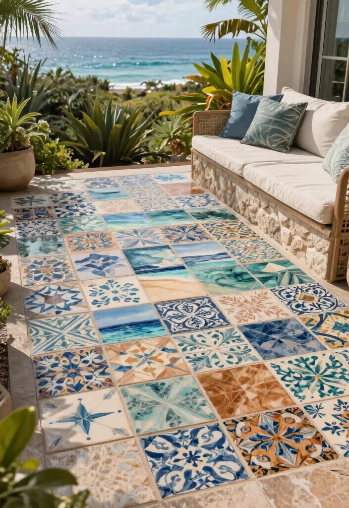 14 Outdoor Porch Tile Ideas That Handle Rain and Stay Slip-Free - 14. Custom-Made Tiles 1