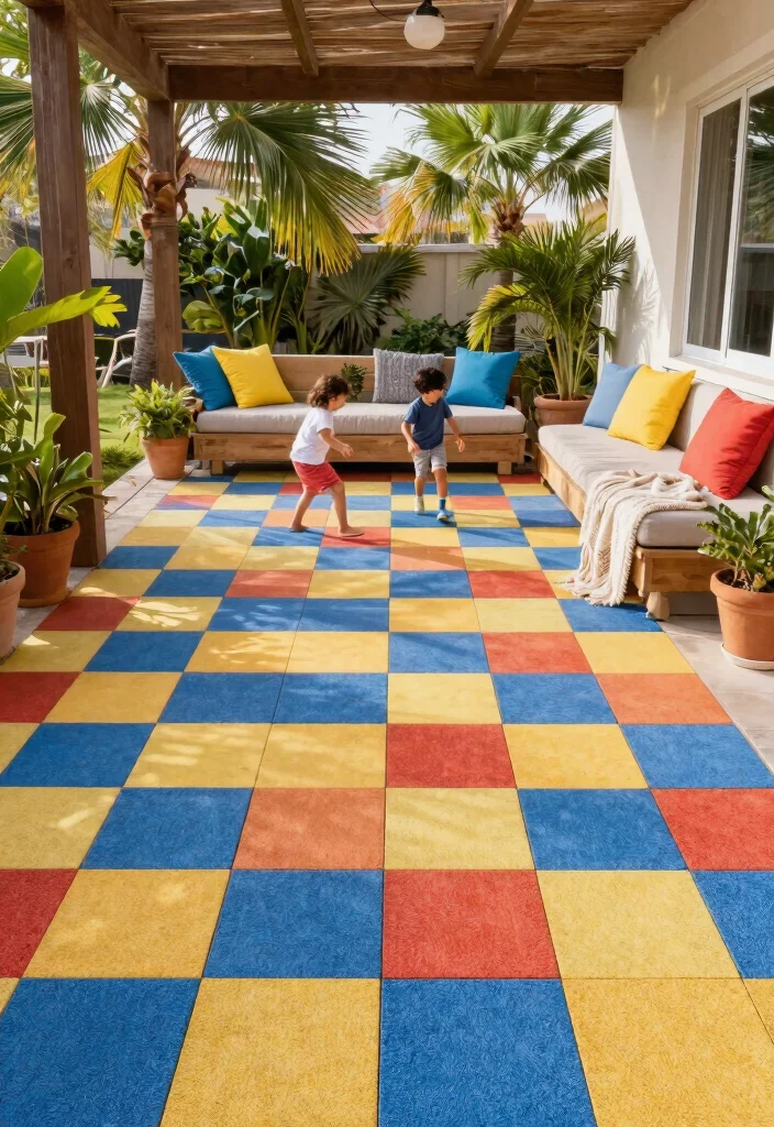 14 Outdoor Porch Tile Ideas That Handle Rain and Stay Slip-Free - 5. Rubber Outdoor Tiles 1