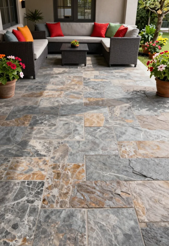 14 Outdoor Porch Tile Ideas That Handle Rain and Stay Slip-Free - 8. Faux Stone Tiles 1