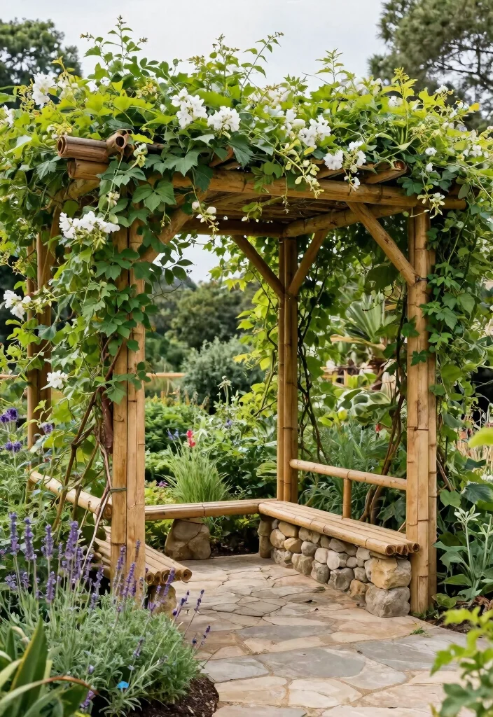 14 Pergola With Swing Ideas That Turn Any Backyard Into a Retreat - 8. Biophilic Pergola with Natural Elements 1