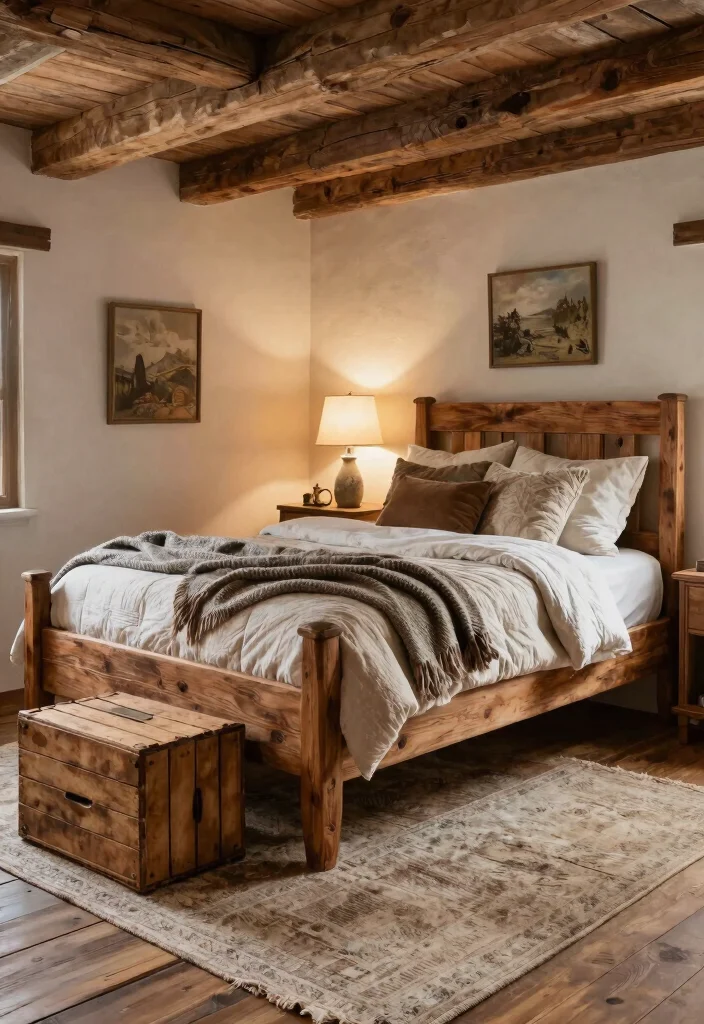 14 Rustic Farmhouse Bedroom Ideas That Feel Warm Without Looking Dated - 1. Embrace Wood Elements 1