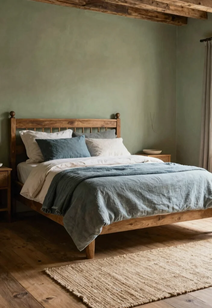 14 Rustic Farmhouse Bedroom Ideas That Feel Warm Without Looking Dated - 11. Use of Earthy Color Palette 1