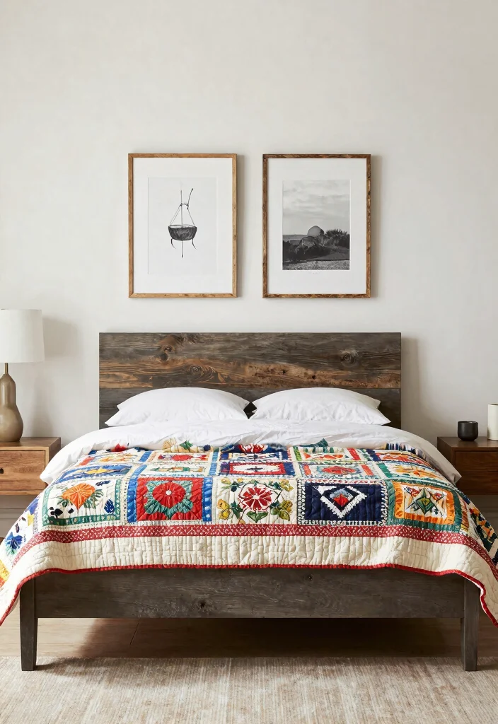 14 Rustic Farmhouse Bedroom Ideas That Feel Warm Without Looking Dated - 14. Blend Modern and Rustic Styles 1