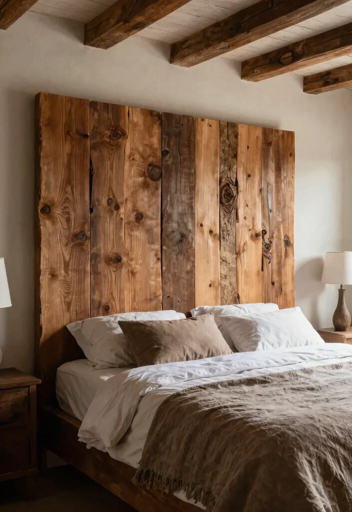 14 Rustic Farmhouse Bedroom Ideas That Feel Warm Without Looking Dated - 5. A Statement Headboard 1