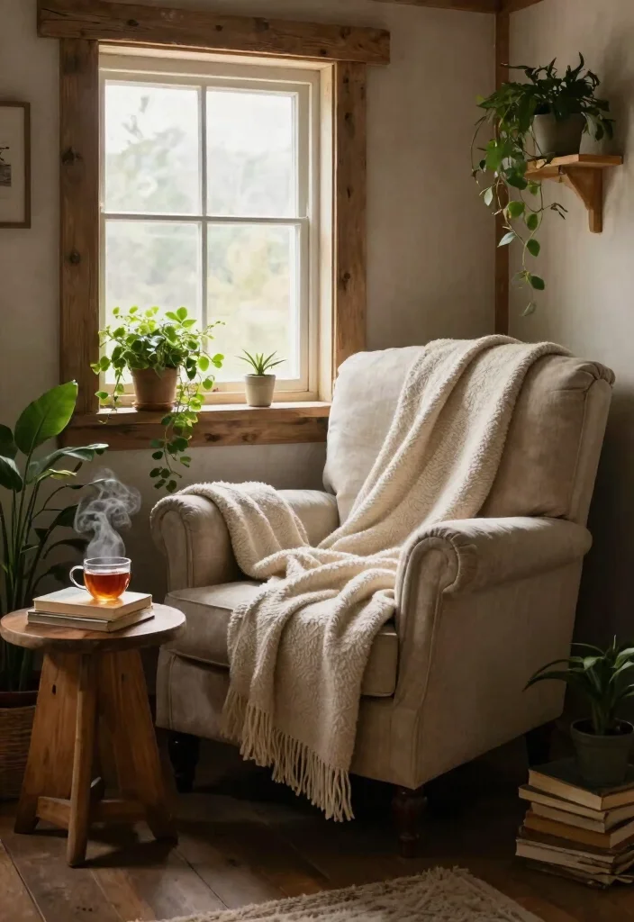 14 Rustic Farmhouse Bedroom Ideas That Feel Warm Without Looking Dated - 9. Cozy Nooks for Relaxation 1