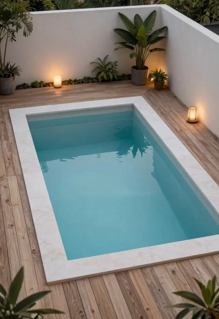 14 Small Backyard Pool Ideas That Fit Tight Lots - 13. Minimalist Pool Design 1