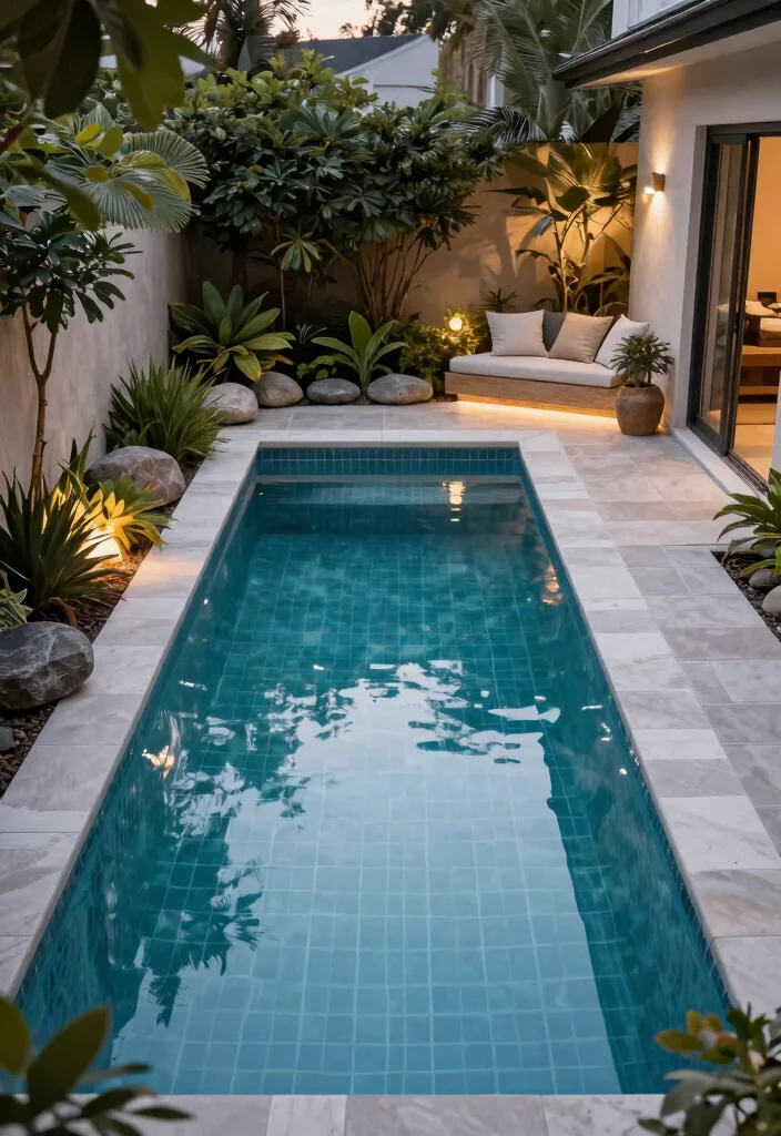 14 Small Backyard Pool Ideas That Fit Tight Lots - 9. Side Yard Pool 1