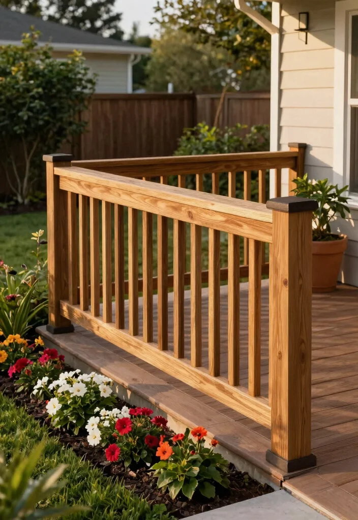14 Wood Porch Railings Ideas That Meet Code Without Blocking Views - 6. Composite Wood Options 1
